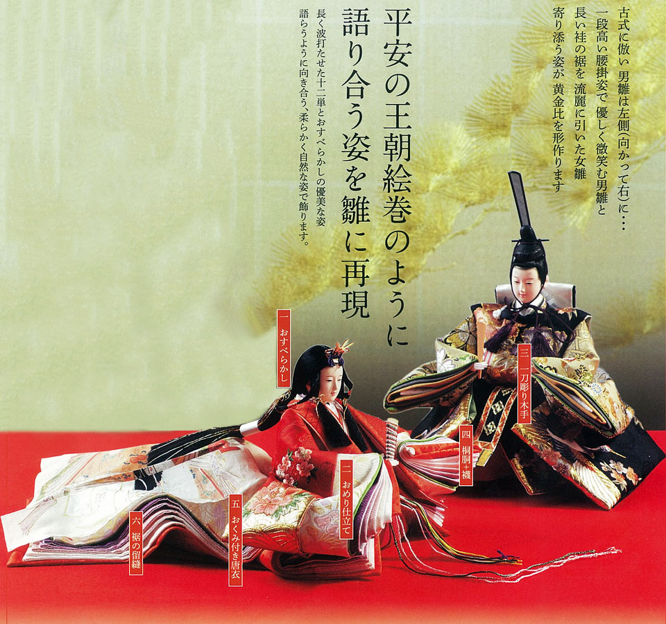 王朝絵巻雛 ひな人形 人形の松屋 正月飾り ひな人形 五月人形 鯉のぼり 盆提灯